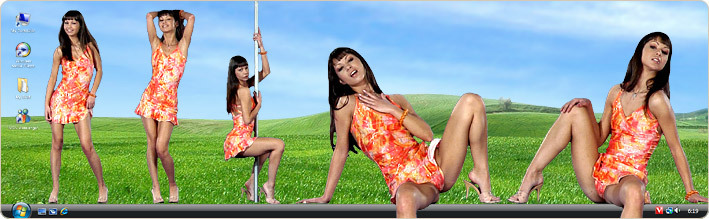 Porn Model Angelina Crow Strips in VirtualGirl's Bachelorette Stripper Desktop