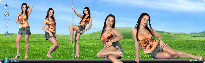 Porn Model Tereza Strips in VirtualGirl's Easy Dream Stripper Desktop
