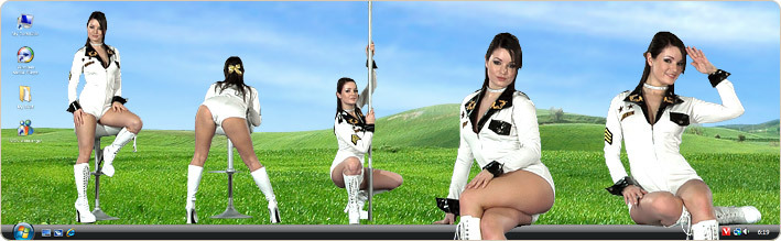 Porn Model Tereza Strips in VirtualGirl's Conning Tower Stripper Desktop
