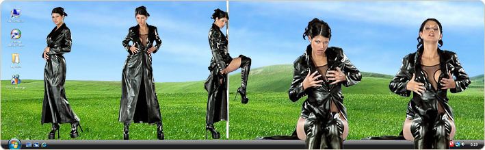 Porn Model Lucky Strips in VirtualGirl's Matrix Stripper Desktop