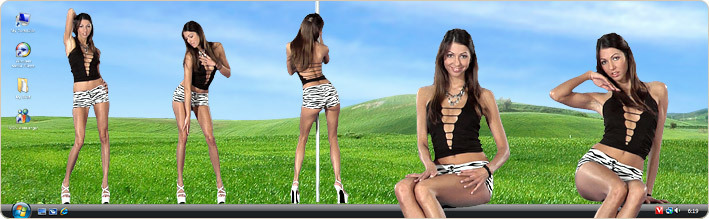 Porn Model Britney Strips in VirtualGirl's Love Affair Stripper Desktop