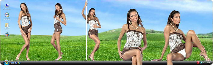 Porn Model Britney Strips in VirtualGirl's Escort Girl Stripper Desktop