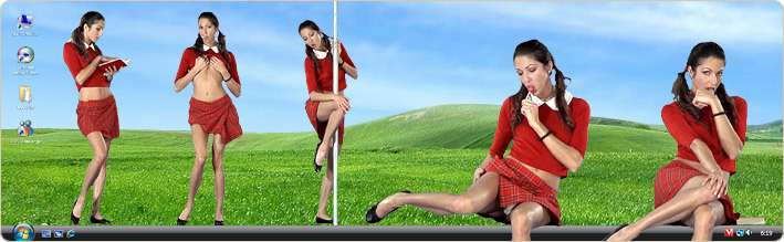 Porn Model Britney Strips in VirtualGirl's College Party Stripper Desktop