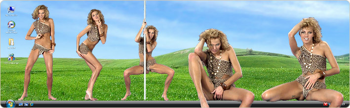 Porn Model Jewel Strips in VirtualGirl's Forbidden Jungle Stripper Desktop