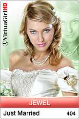 Virtual Stripper Desktop Pics of VirtuaGirl Model Jewel - Just Married