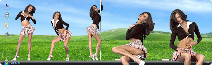 Porn Model Marie Strips in VirtualGirl's Entrance Exam Stripper Desktop