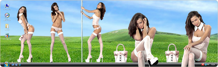 Porn Model Marie Strips in VirtualGirl's Pink Palace Stripper Desktop