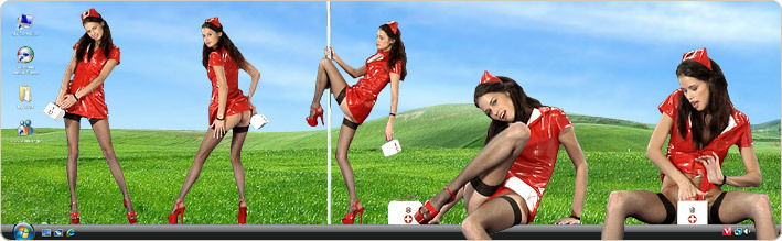 Porn Model Marie Strips in VirtualGirl's Nursing Course Stripper Desktop