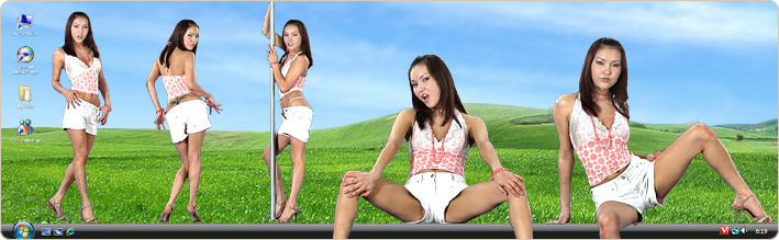 Porn Model Mai Strips in VirtualGirl's Shanghai by Night Stripper Desktop