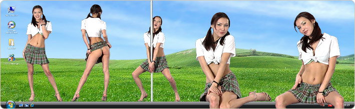 Porn Model Mai Strips in VirtualGirl's Beijing Student Stripper Desktop