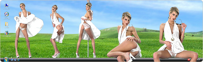 Porn Model Mia Hilton Strips in VirtualGirl's Monte Carlo Stripper Desktop