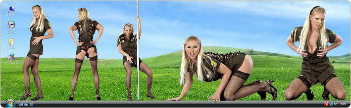 Porn Model Nikita Valentin Strips in VirtualGirl's Marine Attack Stripper Desktop