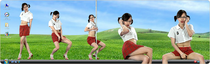 Porn Model Ting Strips in VirtualGirl's Strawberry Time Stripper Desktop