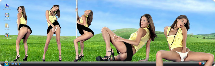 Porn Model Morgane Strips in VirtualGirl's Ipanema Club Stripper Desktop