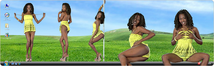 Porn Model ###GIRL### Strips in VirtualGirl's ###UPDATE### Stripper Desktop