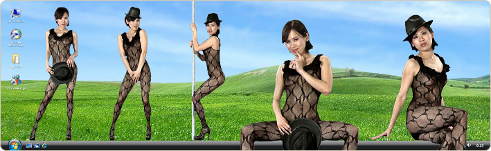 Porn Model Ting Strips in VirtualGirl's Cabaret Stripper Desktop