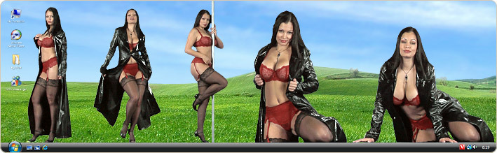 Porn Model Aria Giovanni Strips in VirtualGirl's Vampire Killer Stripper Desktop