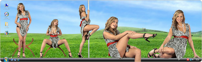 Porn Model Monica Scott Strips in VirtualGirl's School Ball Stripper Desktop