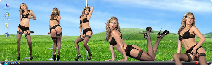 Porn Model Monica Scott Strips in VirtualGirl's Everlasting Love Stripper Desktop