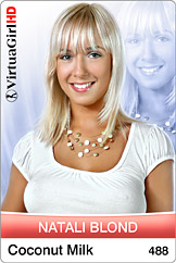 Virtual Stripper Desktop Pics of VirtuaGirl Model Natali Blond - Coconut Milk