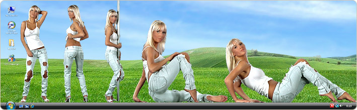 Porn Model Natali Blond Strips in VirtualGirl's Street Style Stripper Desktop