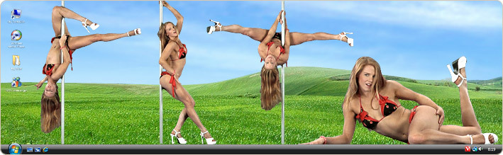 Porn Model Suzie Q Strips in VirtualGirl's Cherry Beach Stripper Desktop