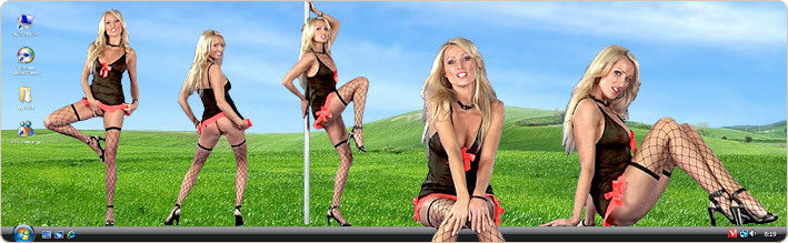 Porn Model Diana Doll Strips in VirtualGirl's Pink Mansion Stripper Desktop