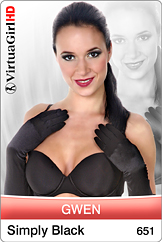 Gwen Does a Sexy Striptease in Simply Black