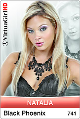 Natalia Does a Sexy Striptease in Black Phoenix
