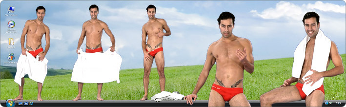 Download VirtualGuy Stripper Desktop Software to See Gay Model Kerim Strip in Angel