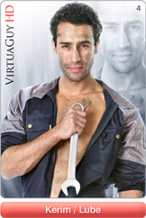Handsome Male Model Kerim Does a Hot Gay Striptease in Lube