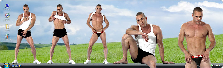 Download VirtualGuy Stripper Desktop Software to See Gay Model Mohanis Strip in Beach Soccer