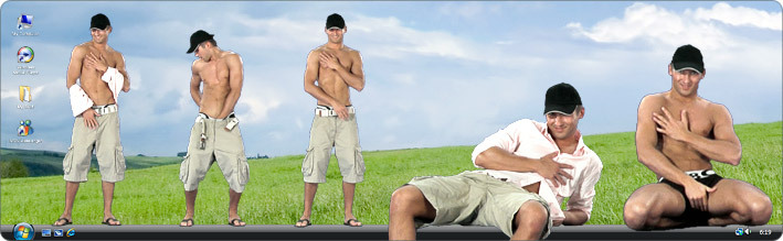 Download VirtualGuy Stripper Desktop Software to See Gay Model Nicolas Strip in Summer Time