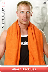 Handsome Male Model Alexi Does a Hot Gay Striptease in Black Sea