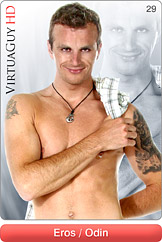 Handsome Male Model Eros Does a Hot Gay Striptease in Odin