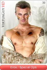 Handsome Male Model Eros Does a Hot Gay Striptease in Special Ops