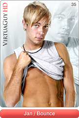 Handsome Male Model Jan Does a Hot Gay Striptease in Bounce