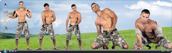 Download VirtualGuy Stripper Desktop Software to See Gay Model Paul Strip in Casual Jock