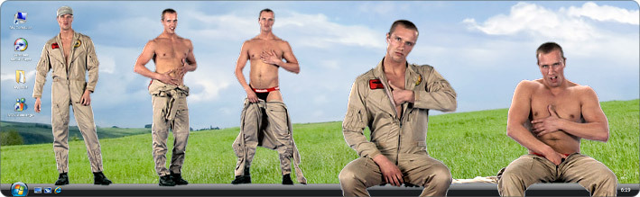 Download VirtualGuy Stripper Desktop Software to See Male Model Ivan Strip in Air Commander