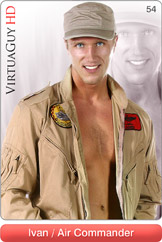 Handsome Male Model Ivan Does a Hot Striptease in Air Commander