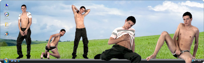 Download VirtualGuy Stripper Desktop Software to See Gay Model Adam Zarsky Strip in College Prep