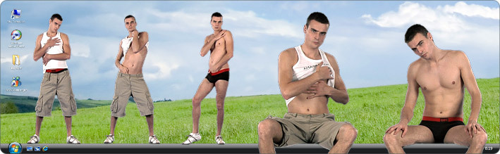 Download VirtualGuy Stripper Desktop Software to See Gay Model Filip Strip in On the Pitch