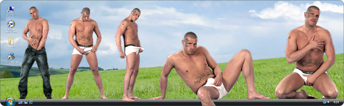 Download VirtualGuy Stripper Desktop Software to See Male Model Robert Rosenberg Strip in Tattooed Abs