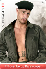 Handsome Male Model Robert Rosenberg Does a Hot Gay Striptease in Paratrooper