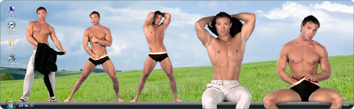 Download VirtualGuy Stripper Desktop Software to See Gay Model Peter Strip in Sexy & Fun