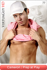 Handsome Male Model Cameron Does a Hot Gay Striptease in Prep at Play