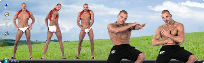 Download VirtualGuy Stripper Desktop Software to See Gay Model Thomas Friedl Strip in Rough & Tumble