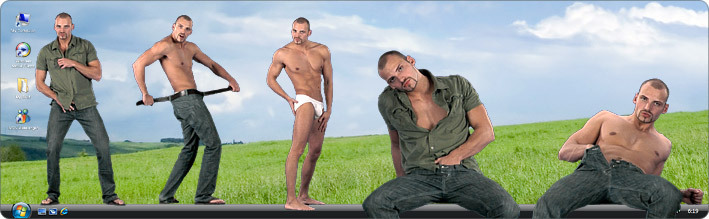 Download VirtualGuy Stripper Desktop Software to See Gay Model Thomas Friedl Strip in Tough Punk