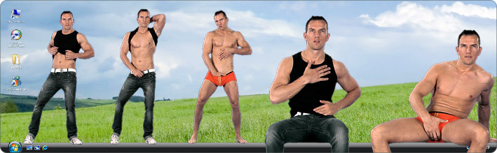 Download VirtualGuy Stripper Desktop Software to See Gay Model Martin Schneider Strip in Street Tough