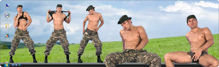 Download VirtualGuy Stripper Desktop Software to See Gay Model Martin Schneider Strip in Sexy Soldier